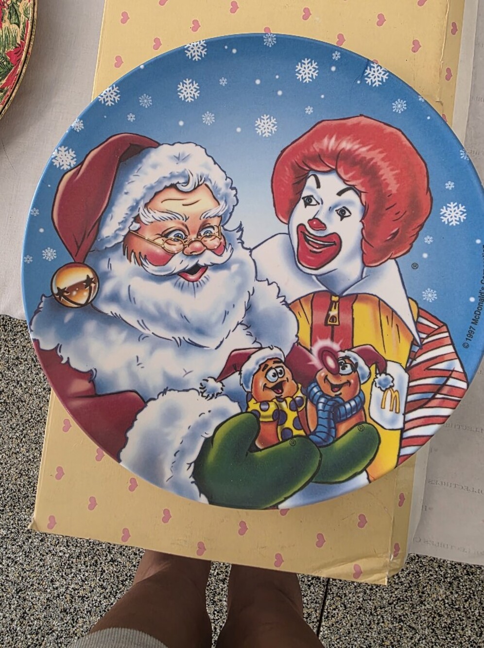 Vintage McDonald's Santa Ronald and McNugget Christmas Plate Collectible 1987